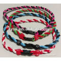 sport style fashion necklace /titanium sports necklace/braided ropes necklaces and bracelets